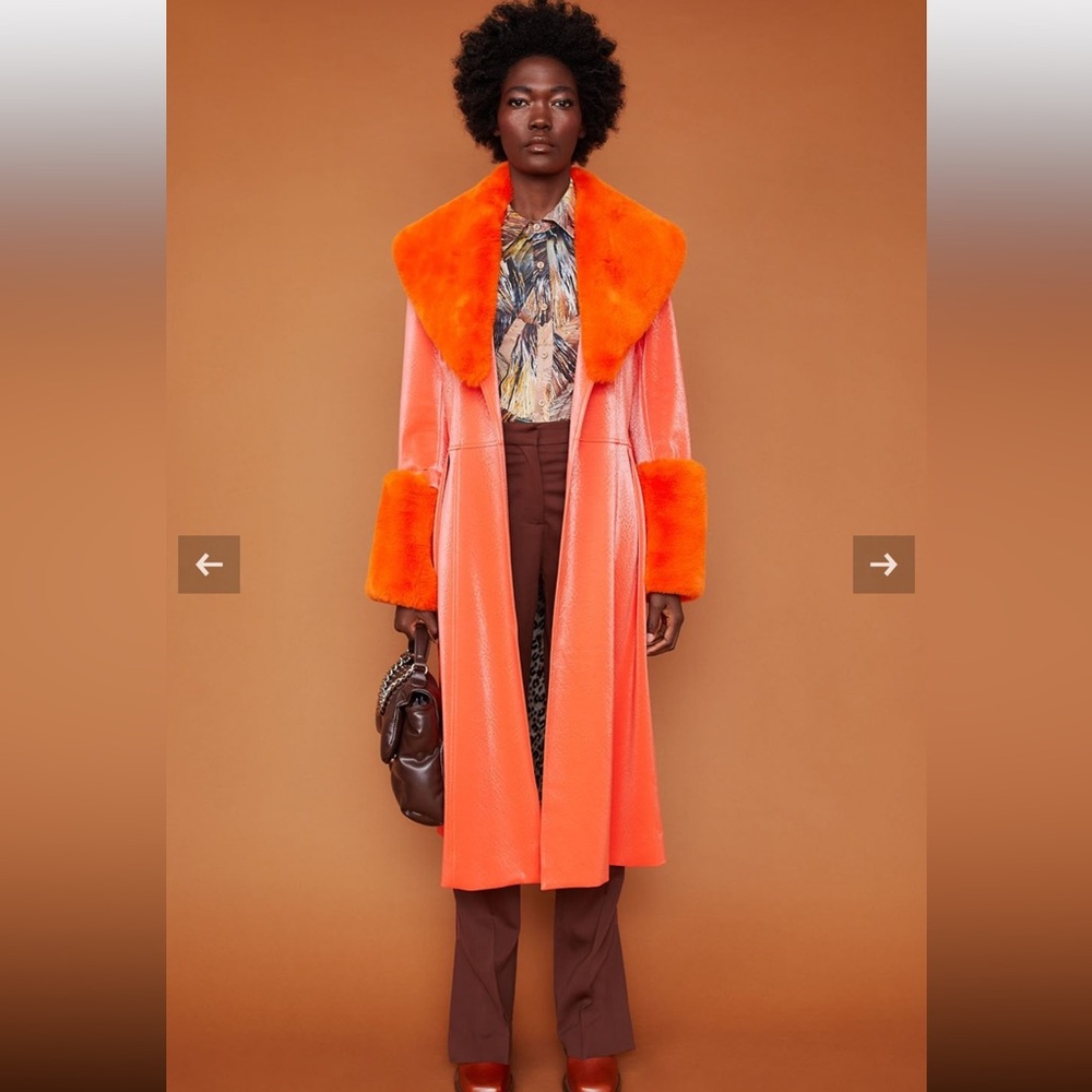 Vibrant Orange Women's Coat